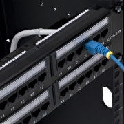 Picture of StarTech.com 48-Port 2U Rackmount Cat6 Patch Panel, RJ45, UTP, 110 Punch-Down, Cat 6 Ethernet Patch Panel for Network Server Rack