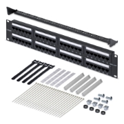 Picture of StarTech.com 48-Port 2U Rackmount Cat6 Patch Panel, RJ45, UTP, 110 Punch-Down, Cat 6 Ethernet Patch Panel for Network Server Rack