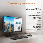 Afbeeldingen van ASUS ExpertCenter P600 AiO PM670KA-BPE011X Copilot+ PC AMD Ryzen AI 7 350 68,6 cm (27") 1920 x 1080 Pixels Alles-in-één-pc 16 GB DDR5-SDRAM 512 GB SSD Windows 11 Pro Wi-Fi 6 (802.11ax) Zwart