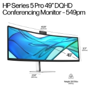 Picture of HP Series 5 Pro 49 inch DQHD Conferencing Monitor - 549pm