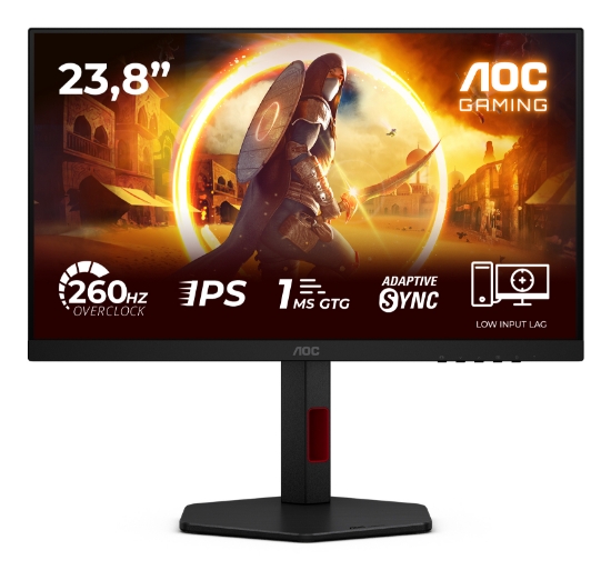 Image de AOC G4 24G4ZR écran plat de PC 60,5 cm (23.8") 1920 x 1080 pixels Full HD LED Noir, Rouge