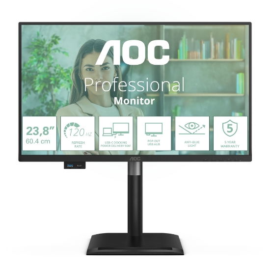 Afbeeldingen van AOC 24P4CV computer monitor 60,5 cm (23.8") 1920 x 1080 Pixels Full HD LED Zwart