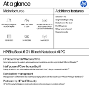 Picture of HP EliteBook 6 G1i AI Intel Core Ultra 5 225U Laptop 40.6 cm (16") WUXGA 24 GB DDR5-SDRAM 512 GB SSD Wi-Fi 7 (802.11be) Windows 11 Pro AI PC Silver