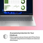 Picture of HP EliteBook 6 G1i AI Intel Core Ultra 5 225U Laptop 40.6 cm (16") WUXGA 24 GB DDR5-SDRAM 512 GB SSD Wi-Fi 7 (802.11be) Windows 11 Pro AI PC Silver