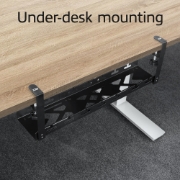 Picture of ACT Under-desk extendable cable management tray with clamp mount 43 - 72cm