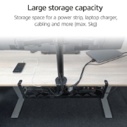Picture of ACT Under-desk extendable cable management tray with clamp mount 43 - 72cm