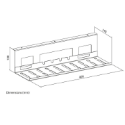 Picture of ACT Under-desk cable management tray 40cm
