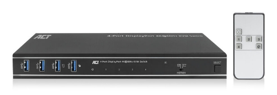 Afbeeldingen van ACT 4-Poorts DisplayPort 4K@60Hz KVM Switch