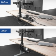 Picture of ACT Under-desk cable management tray with clamp mount, 40cm