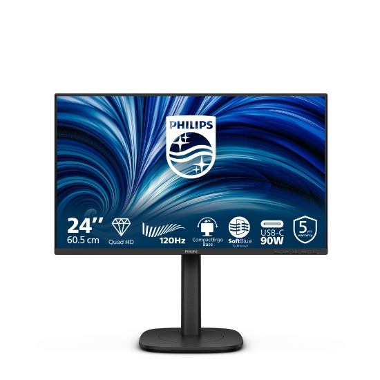 Image de Philips 24B2U3601 écran plat de PC 60,5 cm (23.8") 2560 x 1440 pixels Quad HD LCD Noir