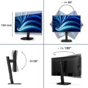 Image de Philips 24B2U3601 écran plat de PC 60,5 cm (23.8") 2560 x 1440 pixels Quad HD LCD Noir