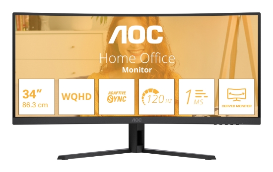 Picture of AOC B3 CU34B3E computer monitor 86.4 cm (34") 3440 x 1440 pixels Wide Quad HD LED Black