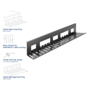 Picture of ACT Under-desk cable management tray 80cm