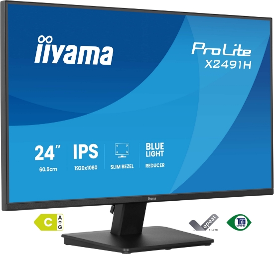 Picture of iiyama ProLite X2491H-B1 computer monitor 60.5 cm (23.8") 1920 x 1080 pixels Full HD Black