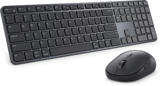 Afbeeldingen van DELL Pro 7 Slim KM726 toetsenbord Inclusief muis Thuis/Werk RF-draadloos + Bluetooth AZERTY Belgisch Zwart