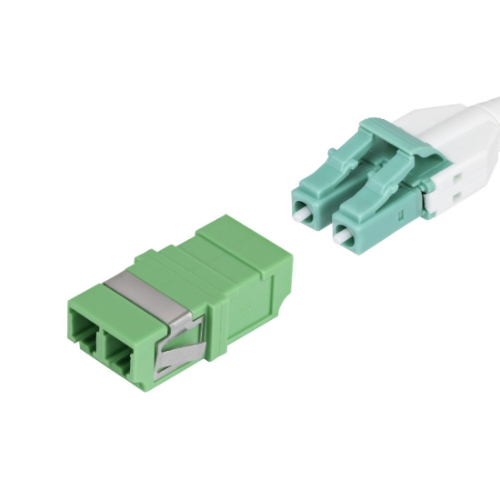 Picture of StarTech.com LC to LC Coupler 10 Pack, OS2 Single Mode SC Footprint LC Fiber Optic Coupler without Flange, LC/APC Duplex Adapter