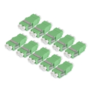 Picture of StarTech.com LC to LC Coupler 10 Pack, OS2 Single Mode SC Footprint LC Fiber Optic Coupler without Flange, LC/APC Duplex Adapter