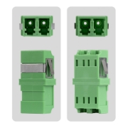 Picture of StarTech.com LC to LC Coupler 10 Pack, OS2 Single Mode SC Footprint LC Fiber Optic Coupler without Flange, LC/APC Duplex Adapter