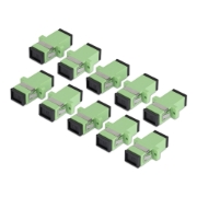 Picture of StarTech.com SC to SC Coupler 10 Pack, OS2 Single Mode SC Fiber Optic Coupler with Flange, SC/APC Simplex Adapter