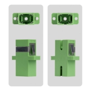 Picture of StarTech.com SC to SC Coupler 10 Pack, OS2 Single Mode SC Fiber Optic Coupler with Flange, SC/APC Simplex Adapter