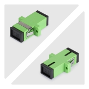 Picture of StarTech.com SC to SC Coupler 10 Pack, OS2 Single Mode SC Fiber Optic Coupler with Flange, SC/APC Simplex Adapter