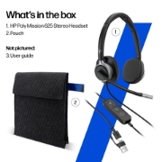 Afbeeldingen van HP Poly Mission 625 Stereo USB Wired Headset