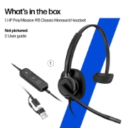 Picture of HP Poly Mission 425 Stereo USB Wired Headset