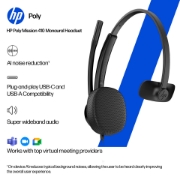 Image de HP Poly Micro-casque filaire USB monaural Mission 415 Classic