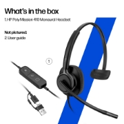 Afbeeldingen van HP Poly Mission 425 Stereo USB Wired Headset Classic