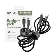 Picture of PanzerGlass empower™ by ® Racing 60W USB-C to USB-C Cable | USB 2.0 | 1.2M | Space Black