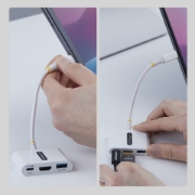 Image de StarTech.com Adaptateur Multiport USB-C vers HDMI avec Charge PD 140W, HDMI 4K 60Hz, Hub USB 5 Gbps, Mini Dock pour MacBook / Dell / Thinkpad / HP / iPad / Tablettes