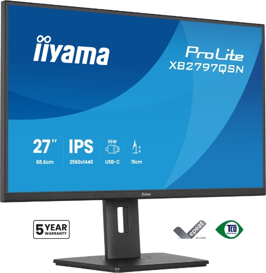Image de iiyama ProLite XB2797QSN-B1 écran plat de PC 68,6 cm (27") 2560 x 1440 pixels Quad HD LCD Noir
