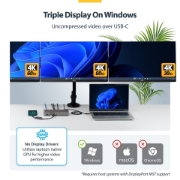 Picture of StarTech.com 199UE-USBC-DOCK laptop dock/port replicator Wired USB 3.2 Gen 2 (3.1 Gen 2) Type-C Grey