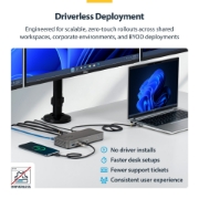 Picture of StarTech.com 199UE-USBC-DOCK laptop dock/port replicator Wired USB 3.2 Gen 2 (3.1 Gen 2) Type-C Grey