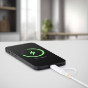 Picture of StarTech.com 2m (6ft) 2-in-1 Rugged USB-C Charging Cable with Lightning Adapter, 30W/60W (3A), Apple MFi Certified, Braided USB C Charger Cord for iPhone/iPad/Android