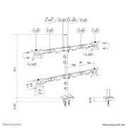 Image de Neomounts DS60-600BL2-2 Bras de moniteur quadruple 10-32"