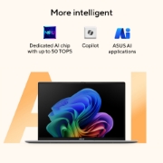 Picture of ASUS Vivobook 16 M1607KA-MB5NDW Copilot+ PC AMD Ryzen™ AI 5 330 Laptop 40.6 cm (16") WUXGA 16 GB DDR5-SDRAM 512 GB SSD Wi-Fi 6 (802.11ax) Windows 11 Home Dutch Blue, Silver