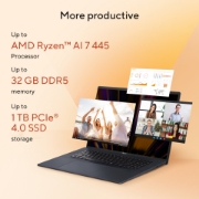 Picture of ASUS Vivobook 18 M1807GA-S8NADW Copilot+ PC AMD Ryzen™ AI 7 445 Laptop 45.7 cm (18") WUXGA 32 GB DDR5-SDRAM 1 TB SSD Wi-Fi 6 (802.11ax) Windows 11 Home Dutch Blue