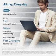 Picture of ASUS Zenbook 14 OLED UX3405CA-QD012W Intel Core Ultra 7 255H Laptop 35.6 cm (14") WUXGA 32 GB LPDDR5x-SDRAM 1 TB SSD Wi-Fi 7 (802.11be) Windows 11 Home Dutch Blue