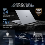 Image de ASUS ExpertBook Ultra B9406CAA-TH0875X-S Copilot+ PC Intel Core Ultra 7 356H Ordinateur portable 35,6 cm (14") WQXGA+ 32 Go LPDDR5x-SDRAM 1 To SSD Wi-Fi 7 (802.11be) Windows 11 Pro US International Gris