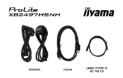 Picture of iiyama ProLite XB2497HSNH-B1 24IN IPS LCD 4MS 1920X1080 350CD/M2 HDMI/DP/USB 2 computer monitor 60.5 cm (23.8") 1920 x 1080 pixels Full HD Black