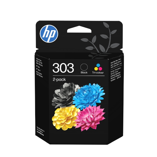 Image de HP Pack de 2 cartouches authentiques d'encre noire/trois couleurs 303