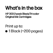 Image de HP Pack de 2 cartouches authentiques d'encre noire/trois couleurs 303