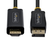 Image de StarTech.com Câble Adaptateur DisplayPort vers HDMI de 2m avec Connecteurs à Verrouillage, 4K 60Hz, HDR, Convertisseur Vidéo DP vers HDMI Unidirectionnel, DP Desktop vers Moniteur HDMI
