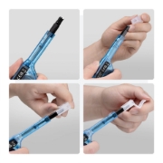 Picture of StarTech.com Fiber Optic Cleaning Pen, MPO Fiber Cleaner for MPO/MTP Fiber Optic Ports and Connectors, Fiber Connector Cleaner, Optical Fiber Cleaning Pen