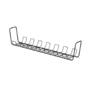 Afbeeldingen van StarTech.com Kabelmanagement Tray voor onder bureau, 61,5cm Lang, Metalen Kabelgoot, Schroefmontage, Metaal, Zwart, TAA