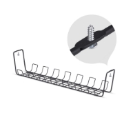 Afbeeldingen van StarTech.com Kabelmanagement Tray voor onder bureau, 61,5cm Lang, Metalen Kabelgoot, Schroefmontage, Metaal, Zwart, TAA