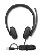 Picture of Lenovo VoIP Headset 5000 Wired Head-band Office/Call center USB Type-C Black
