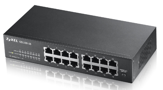 Picture of Zyxel GS1100-16 Unmanaged Gigabit Ethernet (10/100/1000) Black