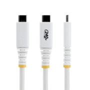 Picture of StarTech.com 3m (10ft) USB-C Charging Cable, Durable and Ultra-Flexible, 240W (5A) PD EPR, USB 2.0 Laptop Charger Cable, USB-IF Certified, Rugged USB-C Charging Cord - White